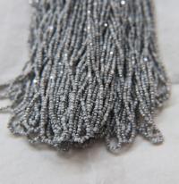 13/0 Hanks Charlotte Cut Beads Patina Opaque Chalk White Silver 1/5/25/50/100 Hanks 1.6mm glass beads, jewelry supply, vintage beads