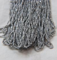 13/0 Hanks Charlotte Cut Beads Patina Opaque Chalk White Silver 1/5/25/50/100 Hanks 1.6mm glass beads, jewelry supply, vintage beads