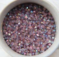 4mm Light Amethyst (212) 2X Shimmer Swarovski Bicone Cuts beads AB 36/72/144/432/720 Pieces embellishment couture