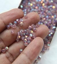 4mm Light Amethyst (212) 2X Shimmer Swarovski Bicone Cuts beads AB 36/72/144/432/720 Pieces embellishment couture