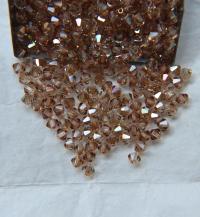 4mm Swarovski Crystal Copper Bicones Beads Rainbow 36/72/144/432/720 Pieces (508) beads, jewelry making, couture embellishment