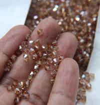 4mm Swarovski Crystal Copper Bicones Beads Rainbow 36/72/144/432/720 Pieces (508) beads, jewelry making, couture embellishment