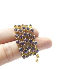 18ss Swarovski Rhinestone Chain in Amethyst (4.2mm) 0.5/1/2/5 Meters Bridal Supplies, Jewelry Making, vintage findings, embroidery materials