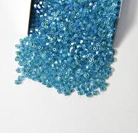 Swarovski (3/4mm) Blue Zircon AB 2X FC Bicones Rainbow Beads 36/72/144/432/720 Pieces rainbow beads, jewelry making, couture embellishments