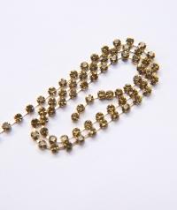12ss Preciosa Rhinestone Chain (5 colors) 3mm 1/2/5/15 Meters Wedding Bridal Supplies, strass chains, embroidery materials
