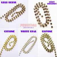 12ss Preciosa Rhinestone Chain (5 colors) 3mm 1/2/5/15 Meters Wedding Bridal Supplies, strass chains, embroidery materials