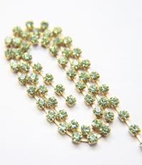 16ss Preciosa Rhinestone Chain (11 colors) 4mm 1/2/5/15 Meters Wedding Bridal Supplies, strass chains, embroidery materials