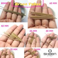 Fine 1.3 MM Seamless Brass Tubes 5/10/20/30/40/60/80 MM Length rare findings, brass tubes, jewelry making, craft supplies, decoration