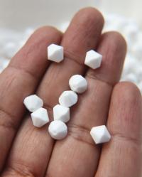 8 MM Rare MATT Chalk White Swarovski Bicone 16 Cuts 6/24/72/144 Pieces (395) PREMIUM Materials, rare jewelry findings craft supply