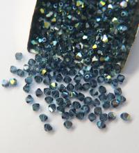 4mm Swarovski Montana AB Bicones 36/72/144/432/720 Pieces Jewellery making beads, couture embellishments, rainbow sequins