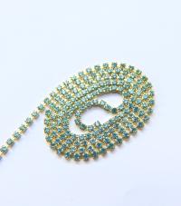 18PP Rhinestone Chain Swarovski vintage 2.5mm (0.5/1/2/5 Meters) vintage findings, strass chains, PREMIUM supplies, wedding decorations