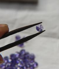 6mm SWAROVSKI 6428 Rivoli Crystal Pendant Beads in Tanzanite 2/4/24/72/144 Pieces PREMIUM Materials