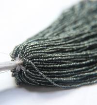 11/0 Hanks Charlotte Cut Beads Silver Lined Black Diamond 1/5/25/50/100 Hanks 2.0mm glass beads, jewelry supply, findings, craft supply