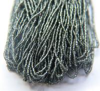 11/0 Hanks Charlotte Cut Beads Silver Lined Black Diamond 1/5/25/50/100 Hanks 2.0mm glass beads, jewelry supply, findings, craft supply