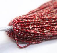 11/0 Hanks Charlotte Cut Beads Patina Light Red Opaque Silver 1/5/25/50/100 Hanks 2.0mm PREMIUM SEED beads, jewelry supply, findings