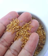 11/0 Charlotte true Cut Beads Gold Lined Charlotte beads 10/20/50/250/500 Gms (10 Grams 1300) Pieces glass beads vintage findings