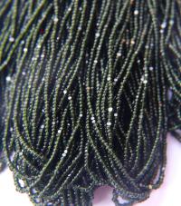 11/0 Charlotte Cut Beads Transparent Dark Olivine 10/20/50/250/500 Grams Premium seed beads embroidery materials, jewelry making