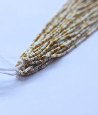 13/0 Hanks Charlotte Cut Beads IVORY Gold Patina 1/5/25/50/100 Hanks 2.0mm jewellery rare glass beads, jewelry supply, findings, craft