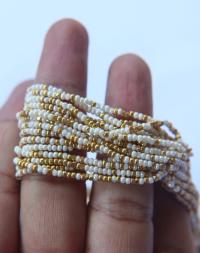 11/0 True Cut Charlotte Beads IVORY Gold Patina 10/20/50/250/500 Grams Native Beads Supply
