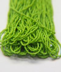 13/0 Hanks Charlotte Cut Beads 53310 Avocado Opaque 1/5/25/50/100 Hanks 1.6mm glass beads, jewelry supply, findings, craft supply, vintage