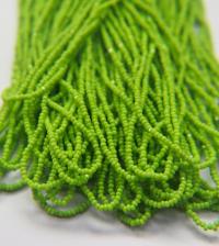 13/0 Hanks Charlotte Cut Beads 53310 Avocado Opaque 1/5/25/50/100 Hanks 1.6mm glass beads, jewelry supply, findings, craft supply, vintage