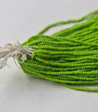 13/0 Hanks Charlotte Cut Beads 53310 Avocado Opaque 1/5/25/50/100 Hanks 1.6mm glass beads, jewelry supply, findings, craft supply, vintage