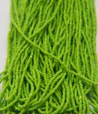 13/0 Hanks Charlotte Cut Beads 53310 Avocado Opaque 1/5/25/50/100 Hanks 1.6mm glass beads, jewelry supply, findings, craft supply, vintage