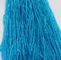 11/0 Hanks Charlotte Cut Beads Aqua (Transparent) 1/5/25/50/100 Hanks 2.0mm glass beads, jewelry supply, findings, craft supply vintage