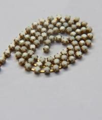 12 SS Rhinestone Chain Vintage Glass Vintage Chatons Opaque Chalk White (3mm) 1/2/5/15 Meters vintage findings, jewelry making, craft supply