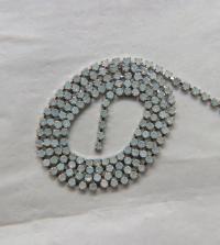 14PP Rhinestone Chain Swarovski White Opal 2mm (0.5/1/2/5 meters) Wedding Bridal Supplies|Jewelry Making|Decoration, vintage findings, rare