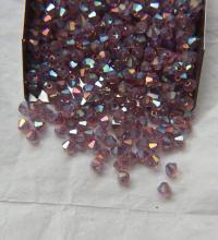 4mm Light Amethyst (212) 2X Shimmer Swarovski Bicone Cuts beads AB 36/72/144/432/720 Pieces embellishment couture
