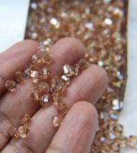 Swarovski (5mm) Crystal Copper Bicones 12/36/72/144/288/720 Pieces embroidery materials, jewelry supplies, craft supplies, decoration
