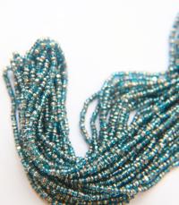 11/0 Hanks Charlotte Cut Beads Patina Dark Aqua Transparent Silver 1/5/25/50/100 Hanks 2.0mm PREMIUM SEED beads, jewelry supply, findings