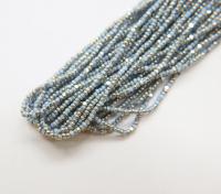 11/0 Hanks Charlotte Cut Beads Patina Light Pale Blue opaque Silver 1/5/25/50/100 Hanks 2.0mm PREMIUM SEED beads, jewelry supply, findings