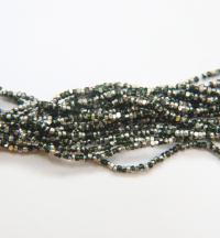 11/0 Hanks Charlotte Cut Beads Patina Transparent Dark Olivine Silver 1/5/25/50/100 Hanks 2.0mm PREMIUM SEED beads, jewelry supply, findings