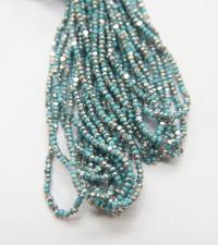 11/0 Hanks Charlotte Cut Beads Patina Premium Turquoise Blue Opaque Silver 1/5/25/50/100 Hanks 2.0mm PREMIUM SEED beads, jewelry supply