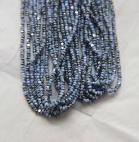 11/0 Hanks Charlotte Cut Beads Patina Light Pale Blue Opaque Gunmetal 1/5/25/50/100 Hanks 2.0mm glass beads, jewelry supply, findings