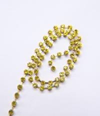 12ss Preciosa Rhinestone Chain (5 colors) 3mm 1/2/5/15 Meters Wedding Bridal Supplies, strass chains, embroidery materials