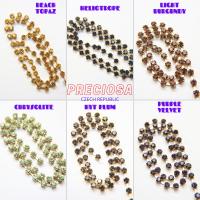 16ss Preciosa Rhinestone Chain (11 colors) 4mm 1/2/5/15 Meters Wedding Bridal Supplies, strass chains, embroidery materials
