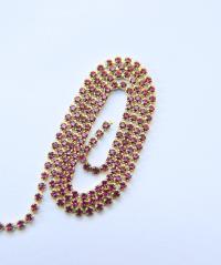 18PP Rhinestone Chain Swarovski vintage 2.5mm (0.5/1/2/5 Meters) vintage findings, strass chains, PREMIUM supplies, wedding decorations
