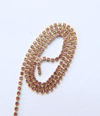 18PP Rhinestone Chain Swarovski vintage 2.5mm (0.5/1/2/5 Meters) vintage findings, strass chains, PREMIUM supplies, wedding decorations