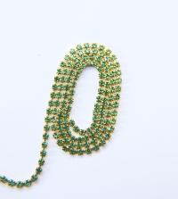 18PP Rhinestone Chain Swarovski vintage 2.5mm (0.5/1/2/5 Meters) vintage findings, strass chains, PREMIUM supplies, wedding decorations