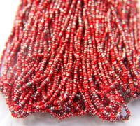 11/0 Hanks Charlotte Cut Beads Patina Light Red Opaque Silver 1/5/25/50/100 Hanks 2.0mm PREMIUM SEED beads, jewelry supply, findings