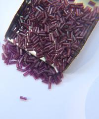 True Cuts Size 2 (2x4mm) Bugle Beads 5/10/20/50/250/500 Grams Light Amethyst Preciosa Ornella loose tube beads, embroidery materials