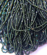 11/0 Hanks Charlotte Cut Beads Mix Transparent Dark Olivine & Opaque Emerald 1/5/25/50/100 Hanks 2.0mm glass beads, jewelry supply, findings