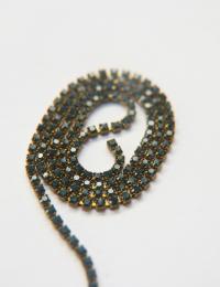 14pp Swarovski Vintage Chain in Montana (2mm) 0.5/1/2/5 Meters Brass Settings Bridal Supplies, Jewelry, vintage findings, premium supply