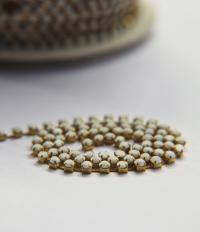 12 SS Rhinestone Chain Vintage Glass Vintage Chatons Opaque Chalk White (3mm) 1/2/5/15 Meters vintage findings, jewelry making, craft supply