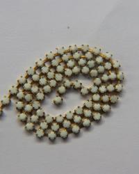 12 SS Rhinestone Chain Vintage Glass Vintage Chatons Opaque Chalk White (3mm) 1/2/5/15 Meters vintage findings, jewelry making, craft supply