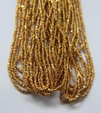 13/0 Hanks Charlotte Cut Beads Gold Metallic 1/5/25/50/100 Hanks 1.6mm PREMIUM SEED Beads, jewelry supply, vintage beads