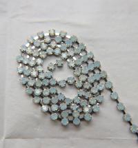 12ss Preciosa White Opal Rhinestone Chain 3mm 1/2/5/15 Meters 0.5/1/2/5 Meters strass chains, embroidery materials, craft supplies